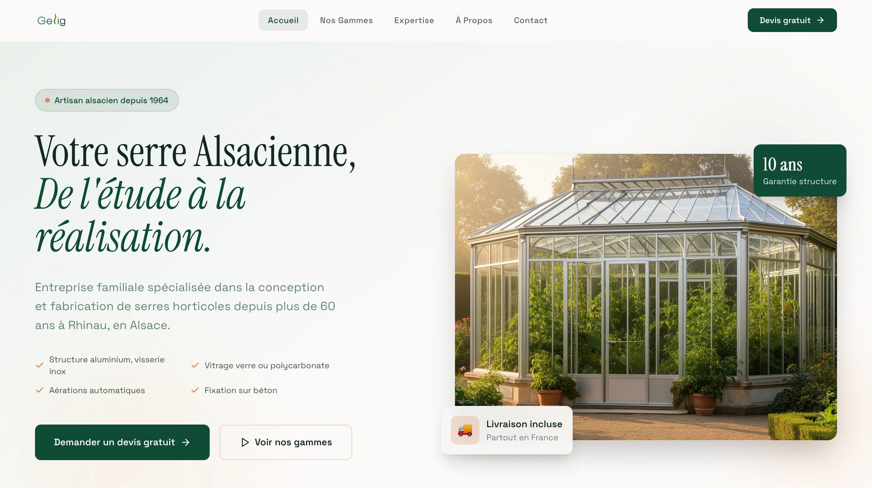 Aperçu du site GELIG SAS