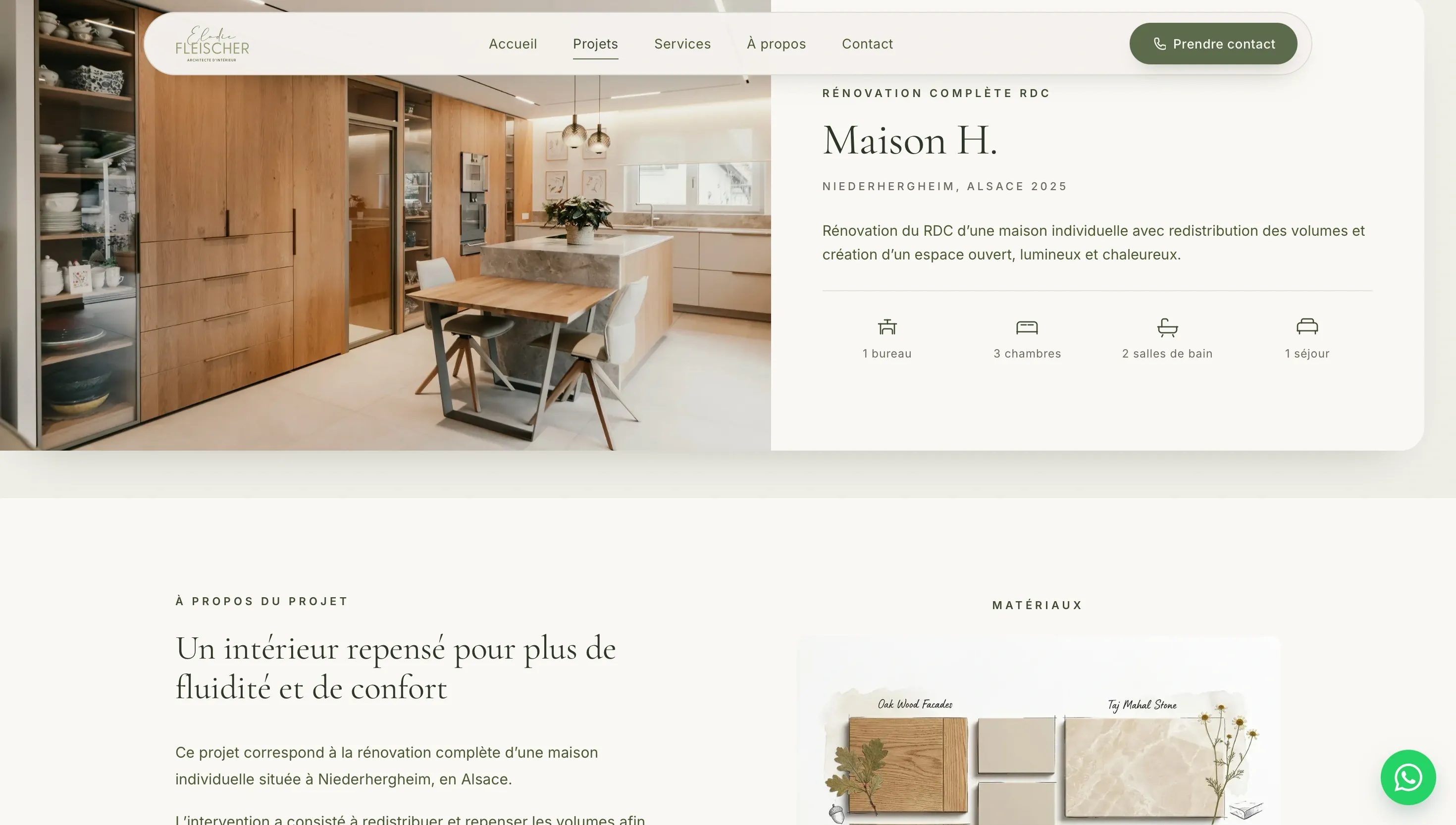 Élodie Fleischer : Site vitrine, vue bureau